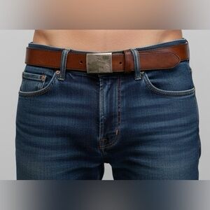 Bill Lavin Vintage Style Men’s Leather Belt Brown ~New~